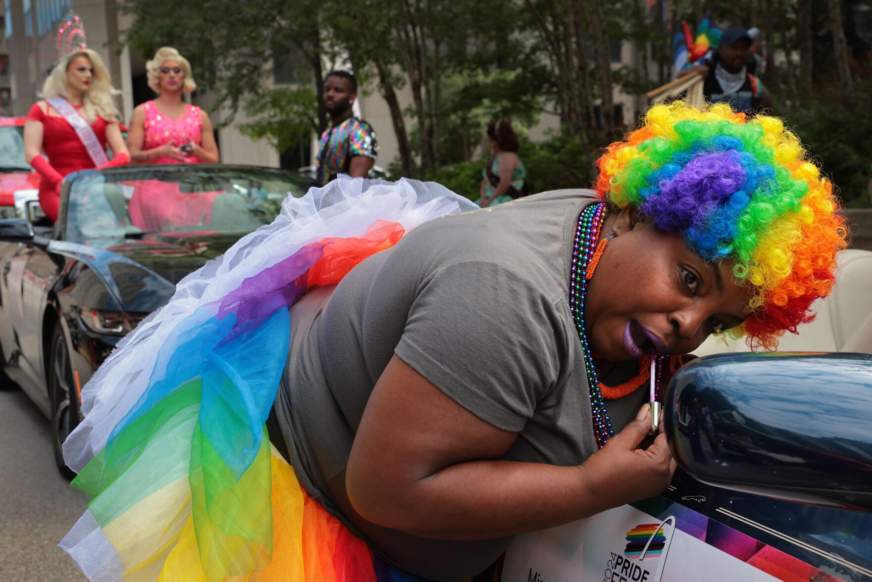Pride parade delayed as anti-Boeing protesters block path